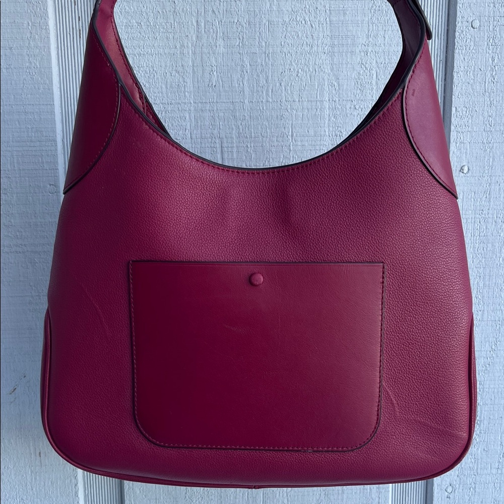Kate Spade Aster Shoulder Bag Cranberry Cocktail Pebbled Leather EUC WKR00567 - Picture 6 of 12